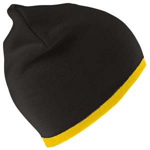 Result RC046 - Reversible fashion fit hat Black/ Yellow
