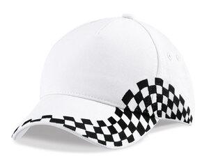 BEECHFIELD BF159 - Grand Prix Cap White/Damier Black