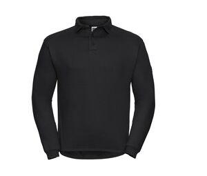 Russell JZ012 - Męska bluza z kołnierzykiem polo Black