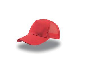 ATLANTIS AT085 - Casquette 5 pans style trucker en coton Red