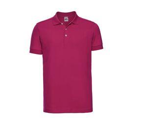 RUSSELL JZ566 - Men's Stretch Polo Fuchsia