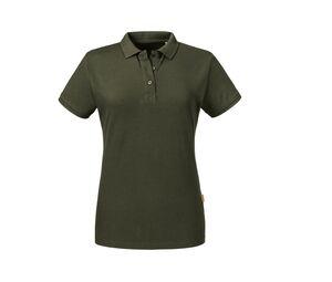 RUSSELL RU508F - Polo organique femme Dark Olive