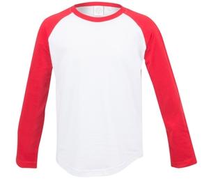 SF Mini SM271 - Dziecięca koszulka baseballowa z długim rękawem White/Red