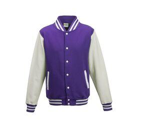 AWDIS JH043 - Bluza baseballowa Purple/White