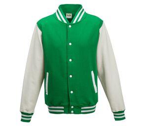 AWDIS JH043 - Bluza baseballowa Kelly Green/White