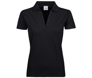 Tee Jays TJ1409 - Damska luksusowa koszulka polo z dekoltem w szpic Black