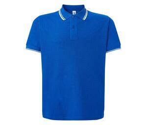 JHK JK205 - Contrast men's polo shirt Royal / White