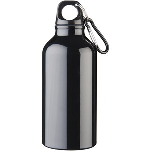 PF Concept 100002 - Aluminiowa butelka na wodę Oregon z karabińczykiem o pojemności 400 ml Solid Black