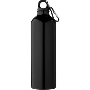 PF Concept 100297 - Aluminiowa butelka na wodę Oregon z karabińczykiem o pojemności 770 ml Solid Black