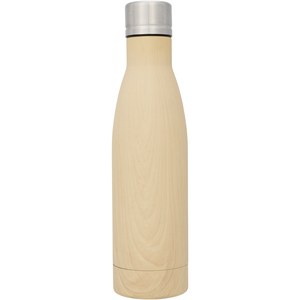 PF Concept 100515 - Vasa butelka z powierzchnią imitującą drewno oraz miedzianą izolacją próżniową o pojemności 500 ml Brown