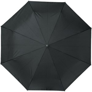 PF Concept 109143 - Składany, automatycznie otwierany/zamykany parasol Bo 21” wykonany z plastiku PET z recyklingu Solid Black