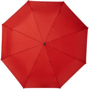 PF Concept 109143 - Składany, automatycznie otwierany/zamykany parasol Bo 21” wykonany z plastiku PET z recyklingu Red