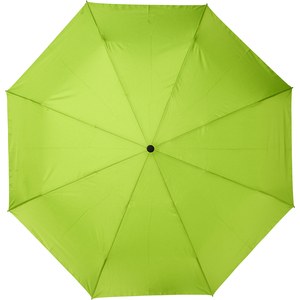 PF Concept 109143 - Składany, automatycznie otwierany/zamykany parasol Bo 21” wykonany z plastiku PET z recyklingu Lime