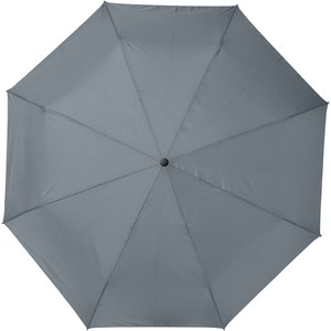 PF Concept 109143 - Składany, automatycznie otwierany/zamykany parasol Bo 21” wykonany z plastiku PET z recyklingu Grey