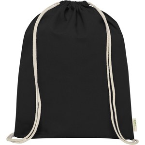 PF Concept 120490 - Orissa  plecak ściągany sznurkiem z bawełny organicznej z certyfikatem GOTS o gramaturze 100 g/m² Solid Black