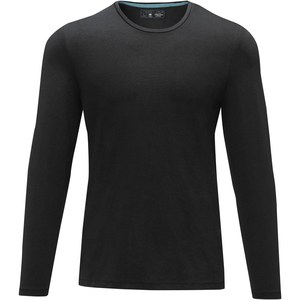 Elevate NXT 38018 - Męski T-shirt organiczny Ponoka z długim rękawem Solid Black