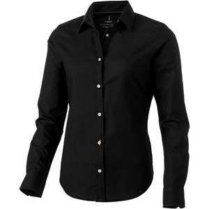 Elevate Life 38163 - Damska koszula Vaillant z tkaniny Oxford z długim rękawem Solid Black