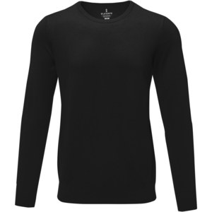 Elevate Life 38227 - Merrit - męski sweter z okrągłym dekoltem Solid Black