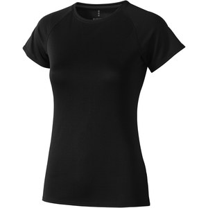 Elevate Life 39011 - Damski T-shirt Niagara z krótkim rękawem z dzianiny Cool Fit odprowadzającej wilgoć Solid Black