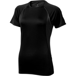 Elevate Life 39016 - Damski T-shirt Quebec z krótkim rękawem z dzianiny Cool Fit odprowadzającej wilgoć Solid Black