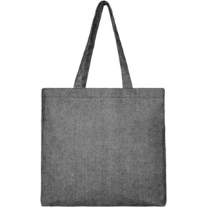 PF Concept 120537 - Pheebs poszerzana torba na zakupy z bawełny z recyclingu o gramaturze 210 g/m2 Heather Black