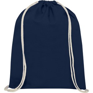 PF Concept 120575 - Plecak Oregon wykonany z bawełny o gramaturze 140 g/m² ze sznurkiem ściągającym Navy