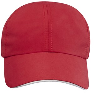 Elevate NXT 37517 - Morion dwukolorowa 6 panelowa czapka GRS z recyklingu o młodzieżowym kroju Red