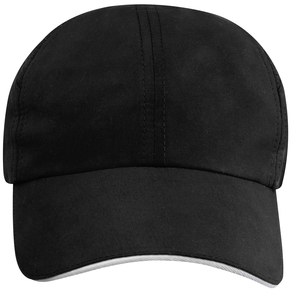 Elevate NXT 37517 - Morion dwukolorowa 6 panelowa czapka GRS z recyklingu o młodzieżowym kroju Solid Black