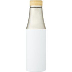 PF Concept 100667 - Hulan miedziana, próżniowo izolowana butelka o pojemności 540 ml z bambusową pokrywką White