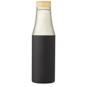 PF Concept 100667 - Hulan miedziana, próżniowo izolowana butelka o pojemności 540 ml z bambusową pokrywką Solid Black