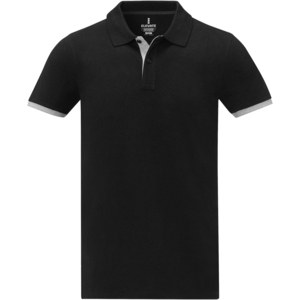 Elevate Life 38110 - Męska koszulka polo duotone Morgan z krótkim rękawem Solid Black
