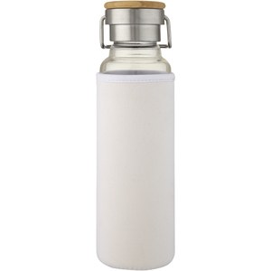 PF Concept 100696 - Szklana butelka Thor o pojemności 660 ml z neoprenowym pokrowcem White