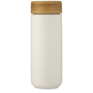 PF Concept 100705 - Lumi ceramiczny kubek z bambusową pokrywką o pojemności 300 ml White