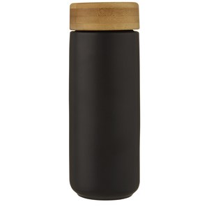 PF Concept 100705 - Lumi ceramiczny kubek z bambusową pokrywką o pojemności 300 ml Solid Black