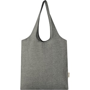 PF Concept 120641 - Pheebs modna torba na zakupy o pojemności 7 l z bawełny z recyklingu o gramaturze 150 g/m² Heather Black