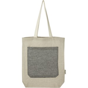 PF Concept 120643 - Pheebs torba na zakupy o pojemności 9 l z bawełny z recyklingu o gramaturze 150 g/m² i z przednią kieszenią