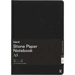 Karst® 107798 - Notes A5 Karst® w twardej oprawie z papieru z kamienia – w kratkę