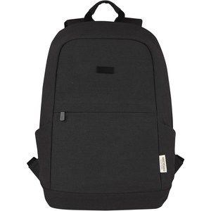 PF Concept 120677 - Joey 15,6-calowy plecak na laptopa z płótna z recyklingu z certyfikatem GRS o pojemności 18 l Solid Black