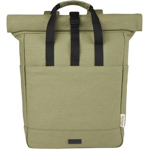 PF Concept 120678 - Joey 15-calowy plecak na laptopa z płótna z recyklingu z certyfikatem GRS o pojemności 15 l Olive