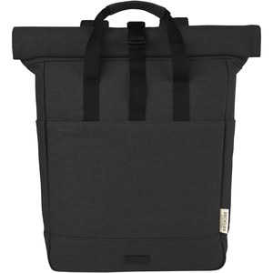 PF Concept 120678 - Joey 15-calowy plecak na laptopa z płótna z recyklingu z certyfikatem GRS o pojemności 15 l Solid Black
