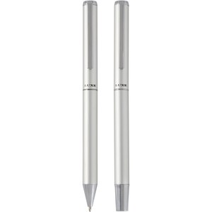 Luxe 107838 - Lucetto zestaw upominkowy obejmujący długopis kulkowy z aluminium z recyklingu i pióro kulkowe Silver