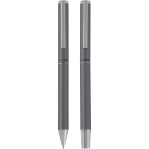Luxe 107838 - Lucetto zestaw upominkowy obejmujący długopis kulkowy z aluminium z recyklingu i pióro kulkowe Grey