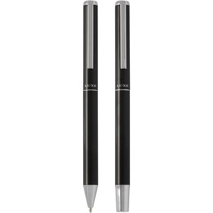 Luxe 107838 - Lucetto zestaw upominkowy obejmujący długopis kulkowy z aluminium z recyklingu i pióro kulkowe Solid Black