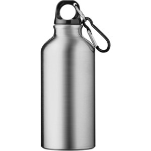 PF Concept 100738 - Oregon butelka na wodę z karabińczykiem wykonana z aluminium z recyklingu z certyfikatem RCS o pojemności 400 ml