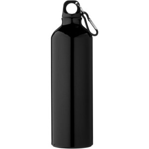 PF Concept 100739 - Oregon butelka na wodę o pojemności 770 ml z karabińczykiem wykonana z aluminium z recyklingu z certyfikatem RCS Solid Black