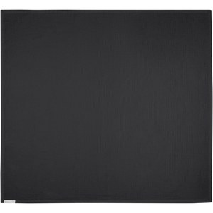 Seasons 113337 - Abele koc z bawełny o waflowej strukturze o wymiarach 150 x 140 cm  Solid Black
