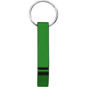 PF Concept 104571 - Tao otwieracz do butelek i puszek z łańcuchem do kluczy wykonany z aluminium pochodzącego z recyklingu z certyfikatem RCS  Green