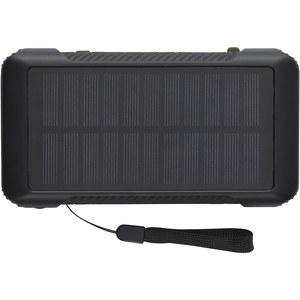 PF Concept 124346 - Soldy powerbank solarny o pojemności 10 000 mAh z dynamem wykonany z tworzyw sztucznych pochodzących z recyklingu z certyfika Army Green