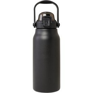 PF Concept 100789 - Giganto butelka o pojemności 1600 ml wykonana ze stali nierdzewnej z recyklingu z miedzianą izolacją próżniową posiadająca ce Solid Black