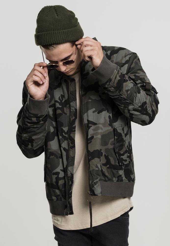Vintage Camo Cotton Bomber Jacket